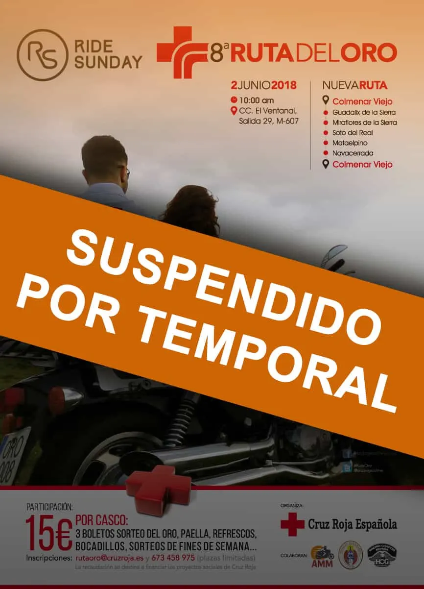 ACTUALIZACIÓN: SUSPENDIDO el RIDE SUNDAY
